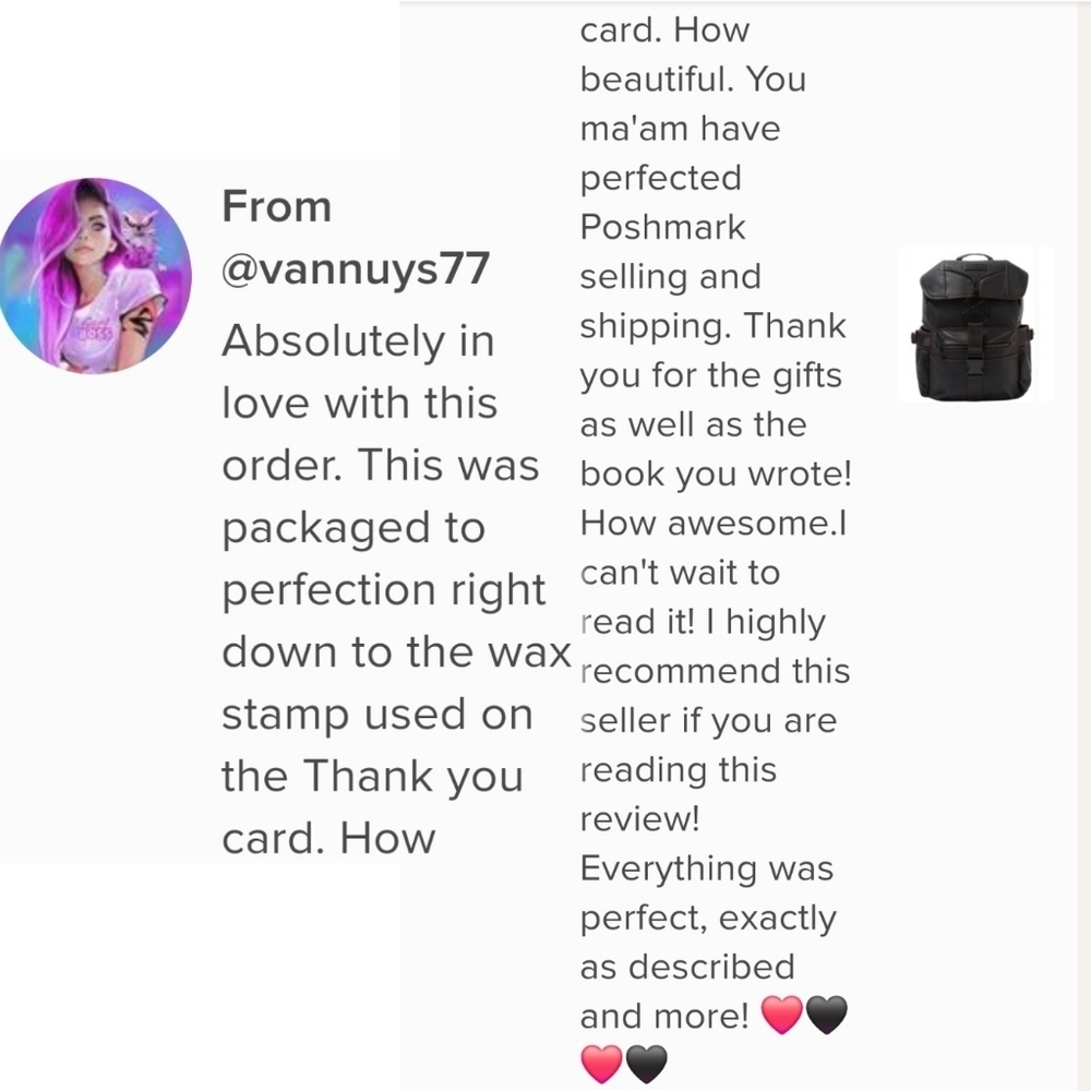 Just A Few Of My Recent "Love Notes" - Reviews!! Thank You All For Your Support!